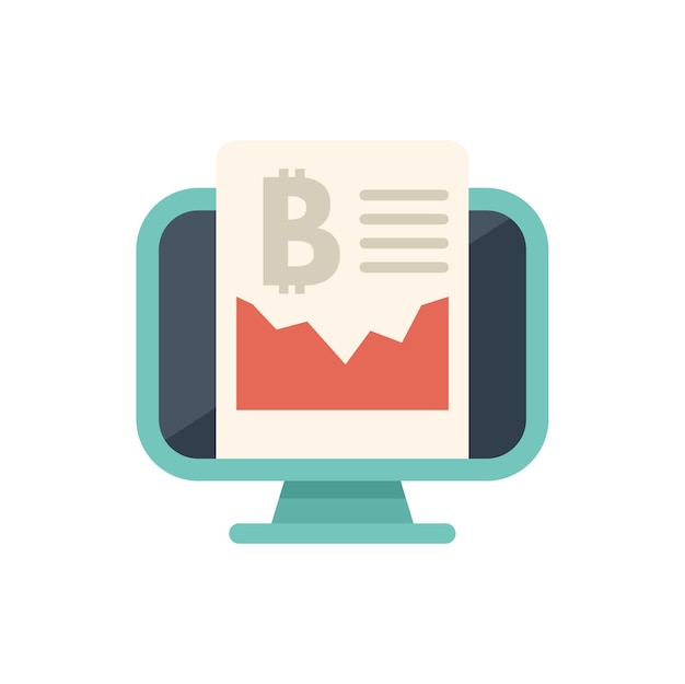 Computadora que muestra el gráfico de precios de bitcoin en la pantalla