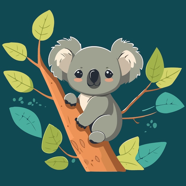 Vector común koala herbívoro mamífero animal cuerpo