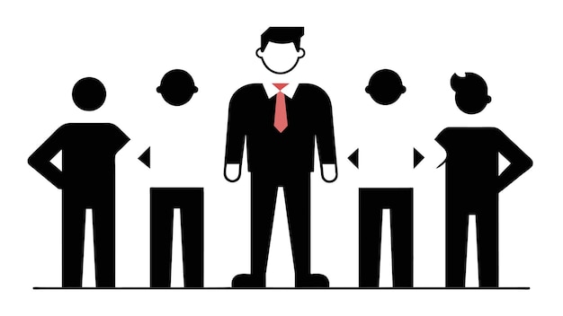 Comunicación eficiente Ilustración vectorial del hombre Colaborando con un colega
