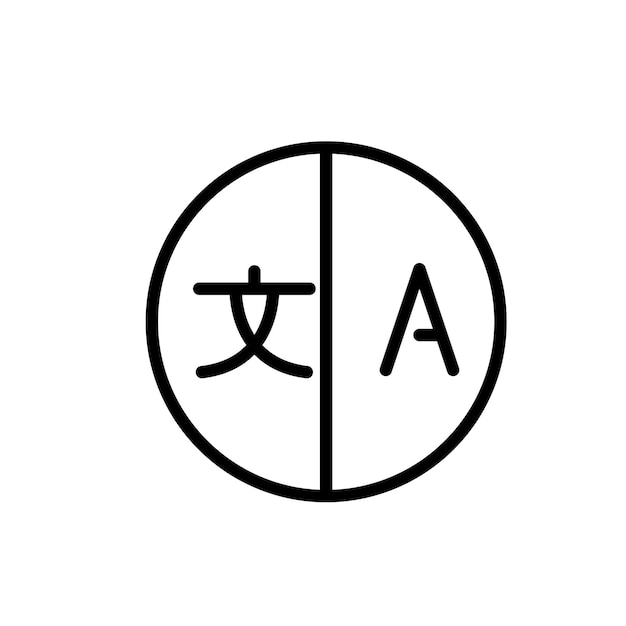 Comunicación traducir vector de símbolo de signo