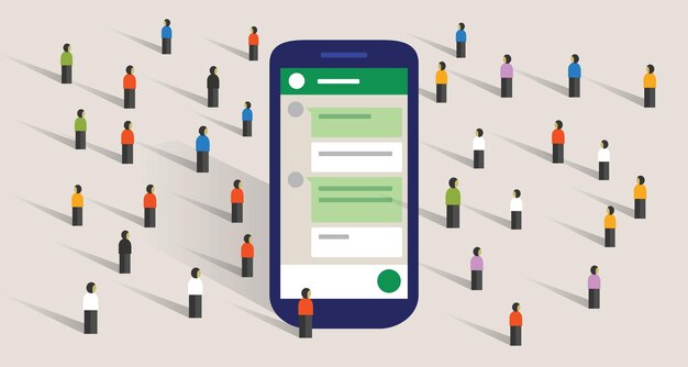 comunidad de chat de grupo de personas conversación digital foro de comunicación pública