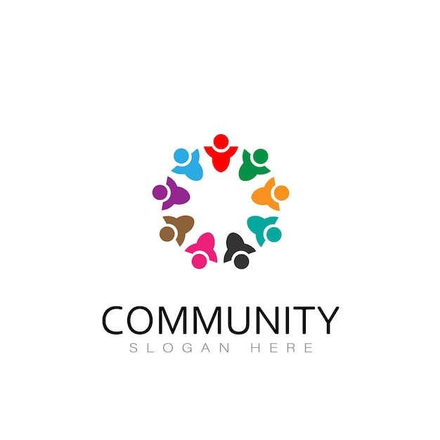 Comunidad Logo Icono Diseño Vector personas
