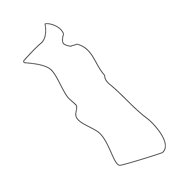 Comunidad monástica del Monte Athos mapa región autónoma de Grecia ilustración vectorial