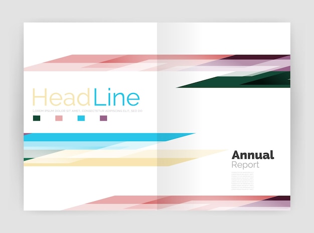 Concept de movimiento Modelos de portada de los informes anuales de la empresa