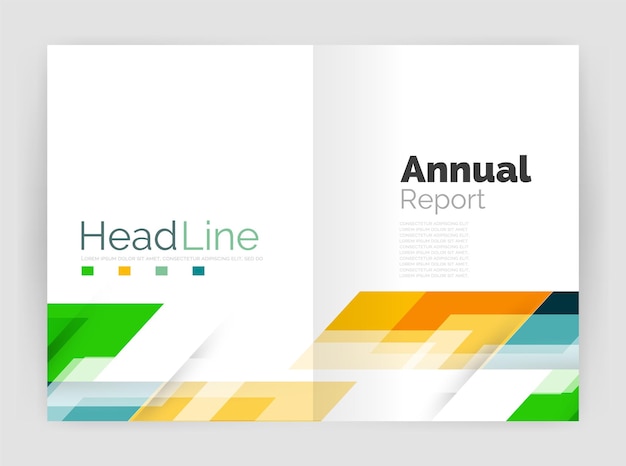 Concept de movimiento Modelos de portada de los informes anuales de la empresa