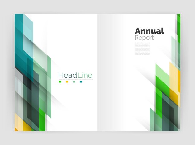Concept de movimiento Modelos de portada de los informes anuales de la empresa
