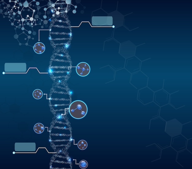 Concepto abstracto de bioquímica