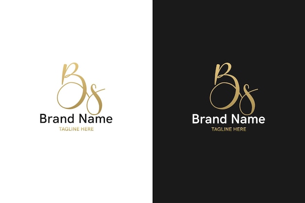 Concepto abstracto del logotipo BS o SB del monograma