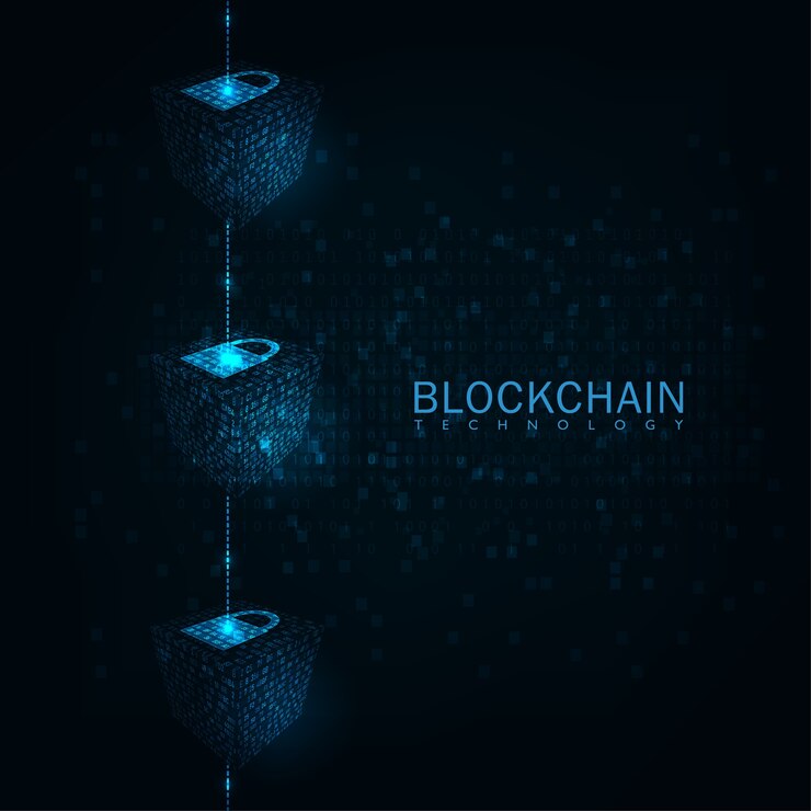Vector concepto abstracto de la tecnología blockchain.