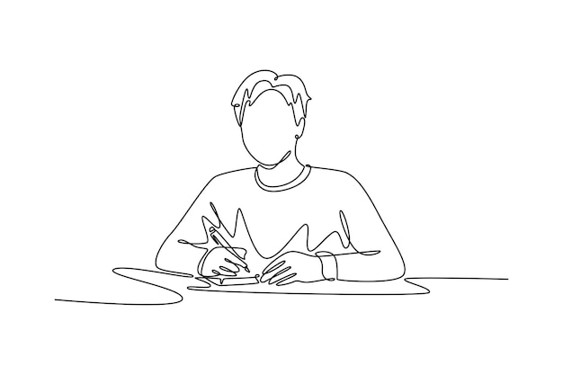 Concepto de actividad del campus Diseño de dibujo de línea única Ilustración gráfica vectorial