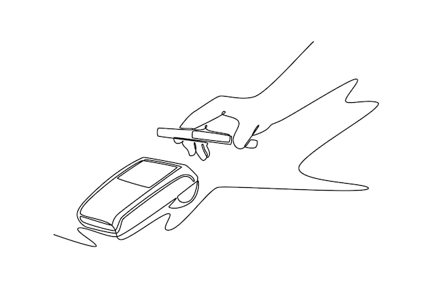 Concepto de actividad de pago Ilustración gráfica vectorial de diseño de dibujo de línea única