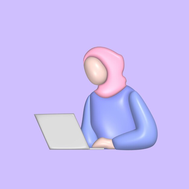 Concepto de actividades femeninas Estilo de dibujos animados de objetos 3D realistas Ilustración colorida vectorial
