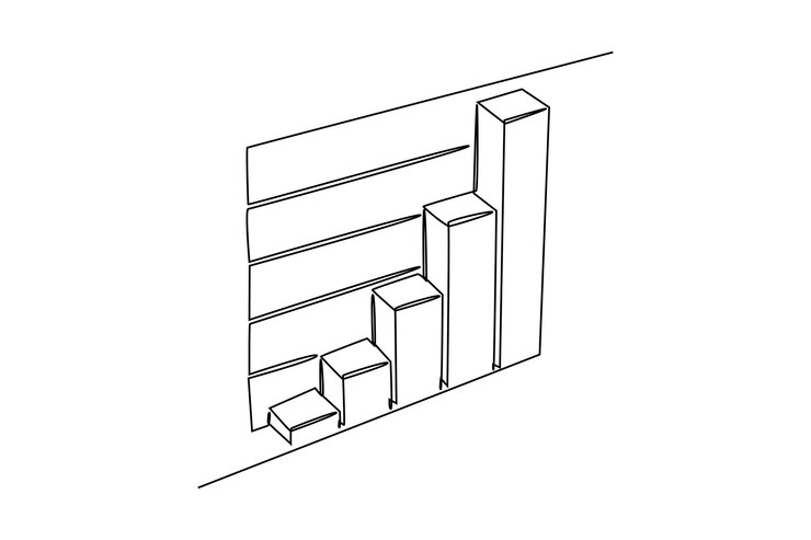 Vector concepto de ahorro e inversión o planificación de dinero para el retorno de dinero, ahorro e inversión. ilustración de vector de diseño gráfico de dibujo de una línea.