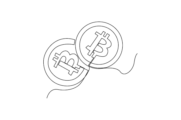Concepto de ahorro e inversión o planificación de dinero para el retorno de dinero, ahorro e inversión. Ilustración de vector de diseño gráfico de dibujo de una línea.