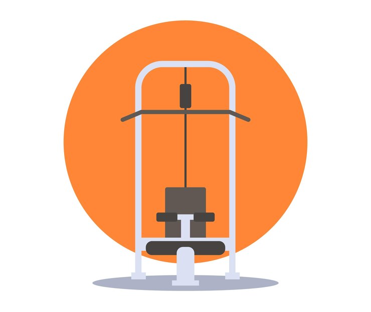 Vector el concepto aislado de gimnasio moderno vacío ilustración de elementos de diseño gráfico plano vectorial