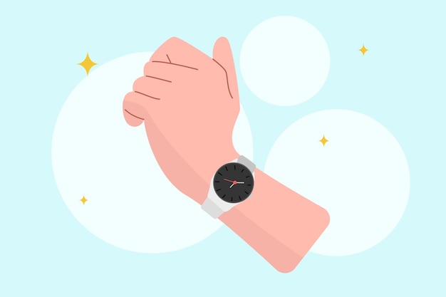 Concepto de alarma y reloj Ilustración vectorial plana de colores aislada