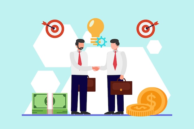 Concepto de alfabetización financiera Ilustración vectorial plana de colores aislada
