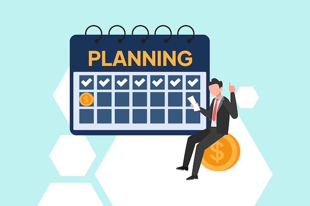 Concepto de alfabetización financiera Ilustración vectorial plana de colores aislada