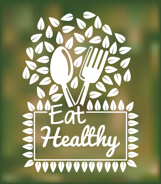 Concepto de alimentos orgánicos con diseño de icono de comida sana, ilustración vectorial eps 10 gráfico.