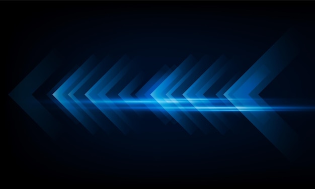 Concepto de alta velocidad Flecha Luz de fondo de tecnología Concepto de comunicación de alta tecnología Diseño de vectores de fondo de innovación