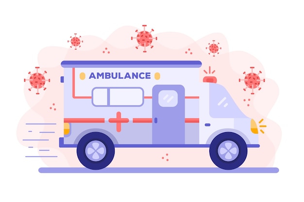 Concepto de ambulancia de emergencia