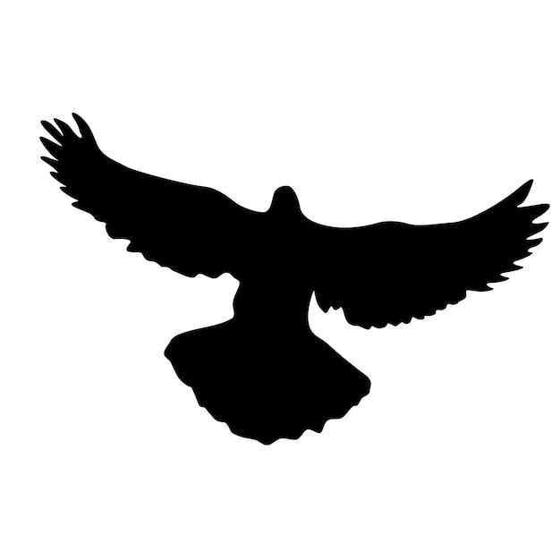 Concepto de amor o paz Siluetas de palomas
