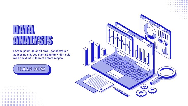 Vector concepto de análisis de datos