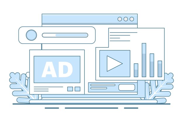 Concepto de análisis de redes sociales o monitoreo del rendimiento del contenido en redes sociales