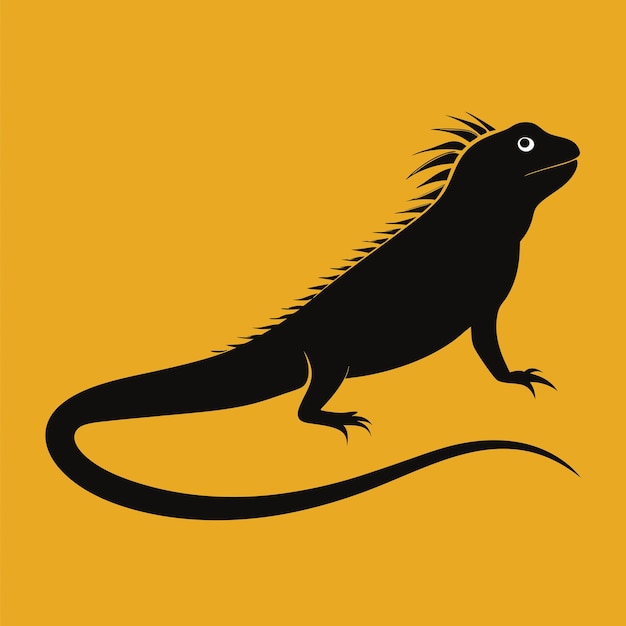 Concepto de animales Iguana en PNG plano Ilustración vectorial Diseño abstracto geométrico