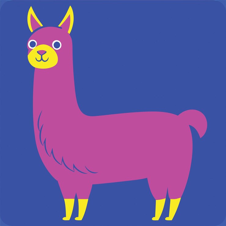 Vector concepto de animales llama en png plano ilustración vectorial diseño abstracto geométrico