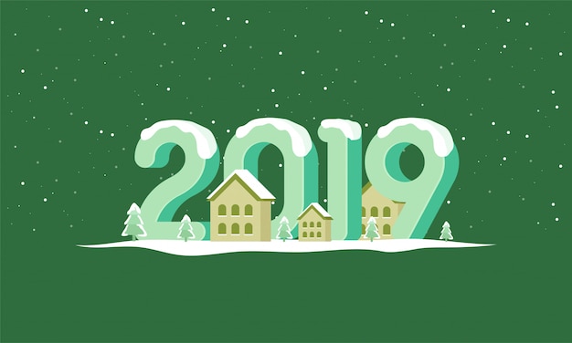 Concepto de año nuevo 2019
