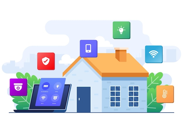Concepto de aplicación para el hogar inteligente