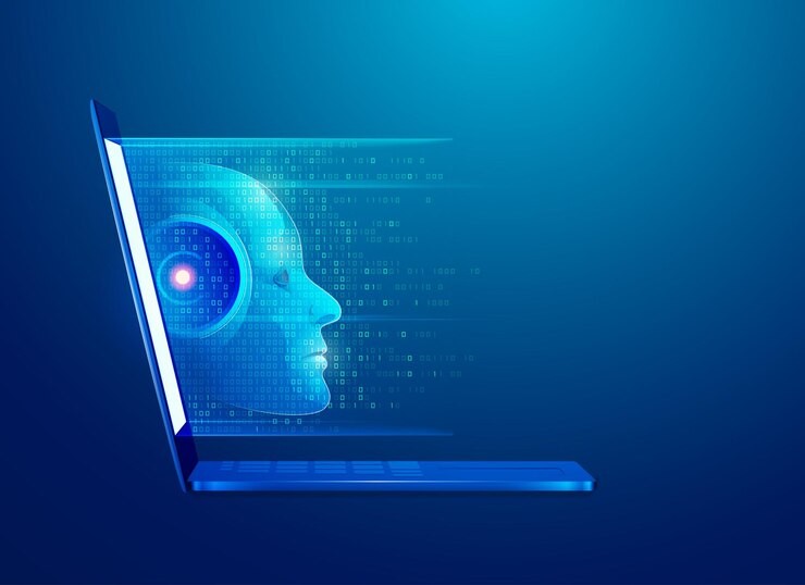 Vector concepto de aprendizaje automático o tecnología de inteligencia artificial