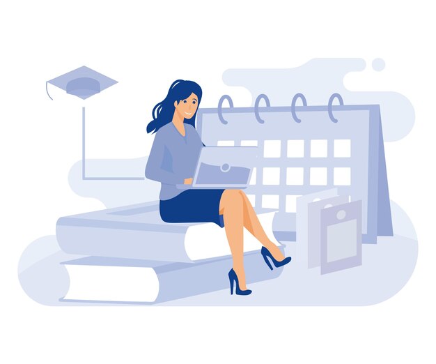 Concepto de aprendizaje moderno Aprendizaje personalizado Educación STEM vector plano ilustración moderna