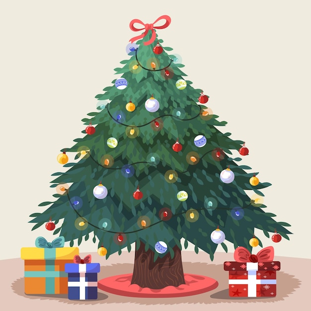 Vector concepto de árbol de navidad