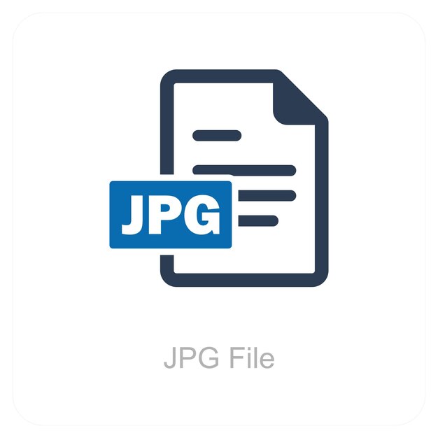 Concepto de archivo JPG y icono de documento