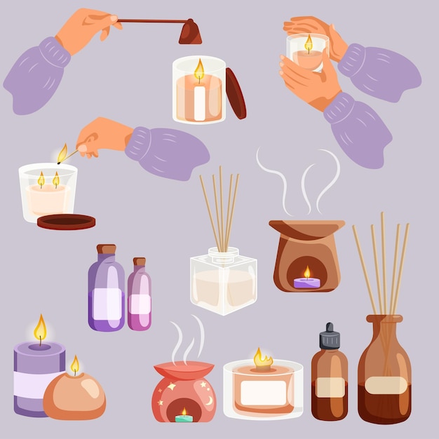 Concepto de aromaterapia diseño ayurvédico ayurveda