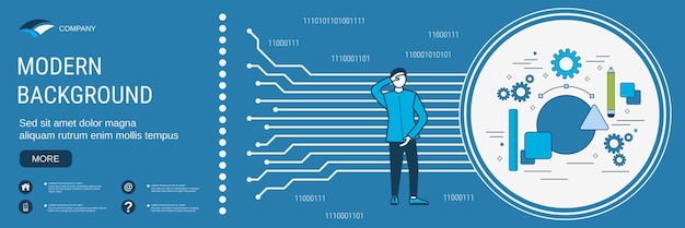 Concepto de arte informático de gráficos digitales