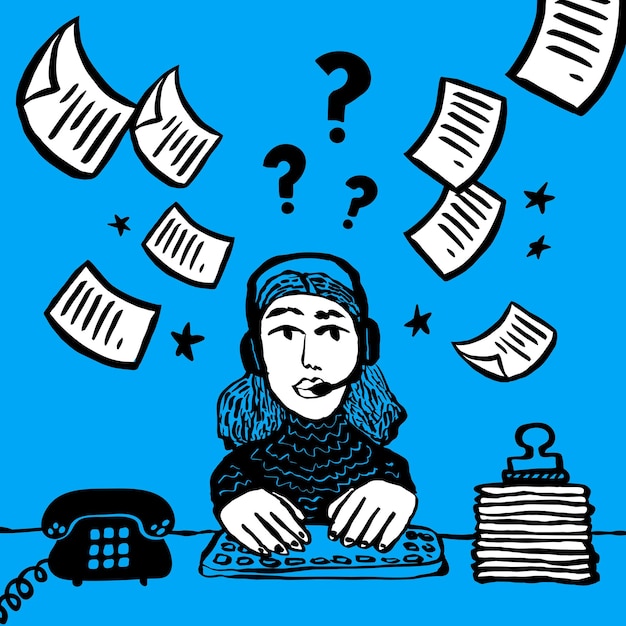 Concepto de asistencia empresarial Secretario personal