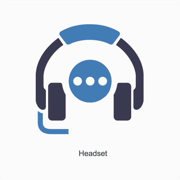 concepto de auriculares y icono de llamada