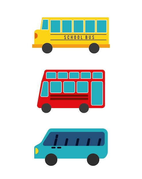concepto de autobús aislado diseño