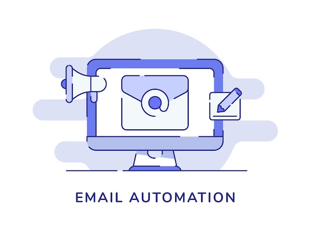 Concepto de automatización de correo electrónico