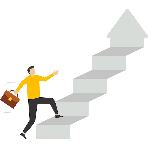Concepto Avanzar para lograr el éxito Desarrollo profesional o trabajo Concepto de empresa confiado amb