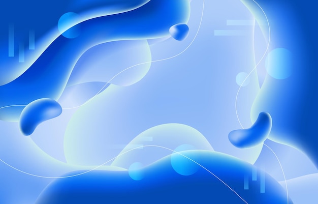 Concepto de azul líquido dinámico