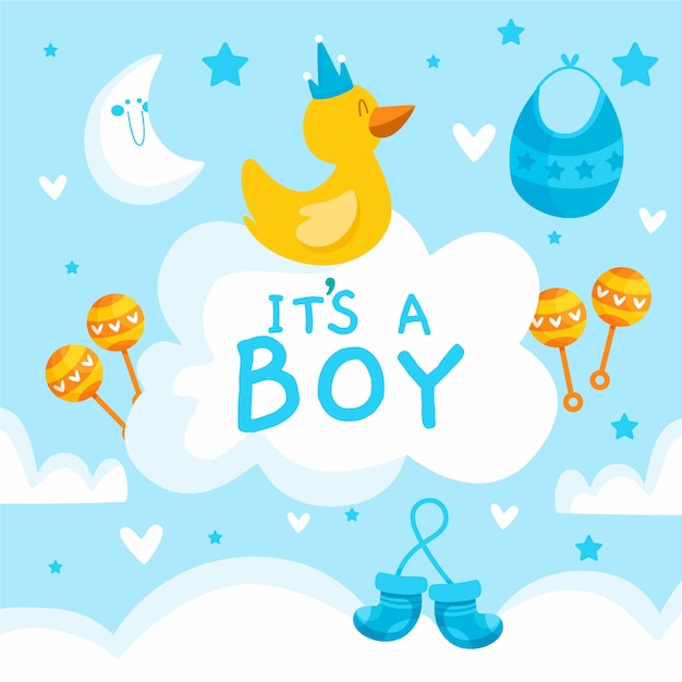 Concepto de baby shower boy