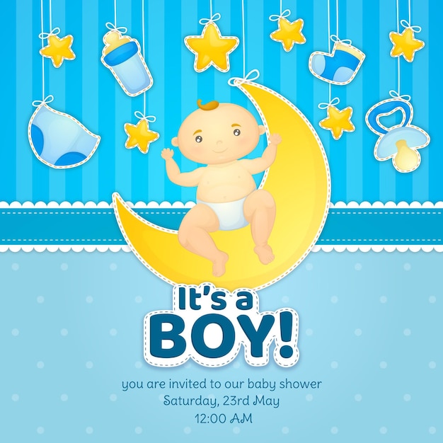 Vector concepto de baby shower