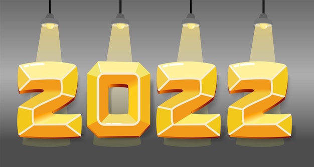 Concepto de banner para el año nuevo 2022.