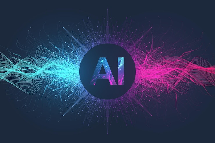 Vector el concepto de banner de ia en el estilo digital ideas generativas elemento de diseño para la tecnología de internet