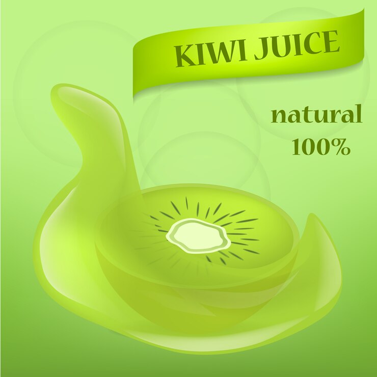 Vector concepto de banner de rebanada de comida de fruta de kiwi