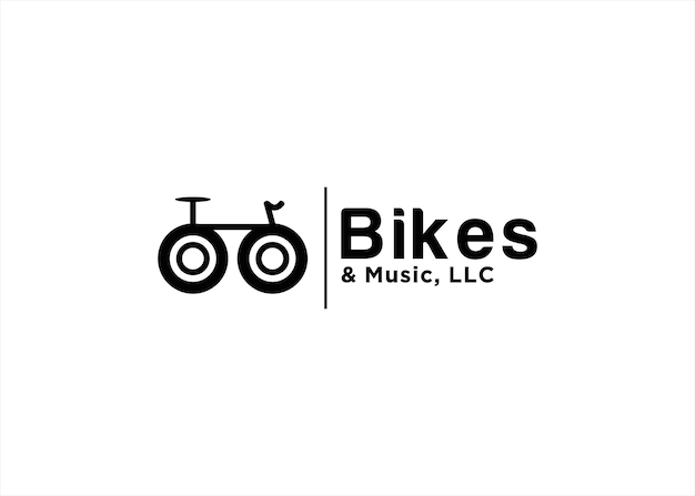 concepto de baterista de diseño de logotipo de música de ciclo de bicicleta